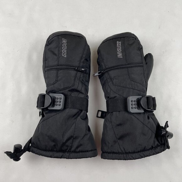 Gordini Winter Mittens Children Infant XS Black Fleece Lined Insulated Pockets - Picture 1 of 8